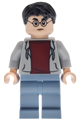 Harry Potter with a light bluish gray open hoodie and sand blue legs - hp631