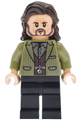 Sirius Black with dark brown hair wearing an olive green jacket and black plain legs - hp639