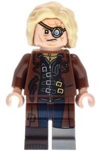 Professor Mad-Eye Moody Minifigure - Professor Mad-Eye Moody wearing a reddish brown jacket - hp642