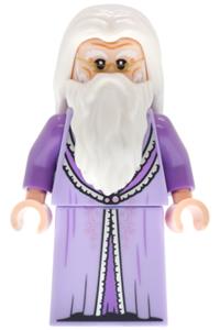 Albus Dumbledore Minifigure - Albus Dumbledore wearing a lavender robe with a matching skirt - hp643