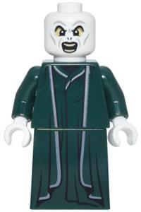 Lord Voldemort Minifigure - Lord Voldemort wearing a dark green robe with a matching skirt - hp649