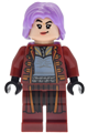 Nymphadora Tonks with medium lavender hair wearing a dark red outfit - hp652