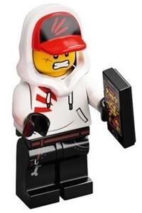 Jack Davids with white hoodie with cap and hood hs050