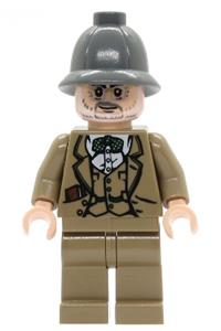 Henry Jones Sr. Minifigure - Henry Jones Sr. wearing a dark bluish gray pith helmet - iaj002
