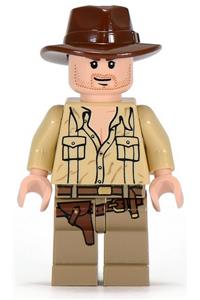 Genuine Lego Indiana Jones tan Camisa Mini Figura iaj020 Set 7195 
