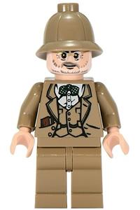 Henry Jones Sr. Minifigure - Henry Jones Sr. wearing a dark tan pith helmet - iaj030