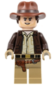 Indiana Jones - dark brown jacket, reddish brown dual molded hat with hair, dark tan hands - iaj049