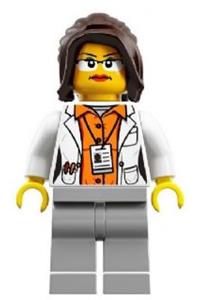 Research Scientist Female with white lab coat idea011