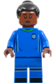 Soccer Player, Female, Blue Uniform, Reddish Brown Skin, Black Bun - idea126