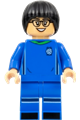 Soccer Player, Female, Blue Uniform, Medium Tan Skin, Black Bowl Cut, Glasses - idea128