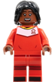 Soccer Player, Female, Red Uniform, Reddish Brown Skin, Black Hair - idea135