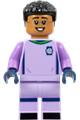 Soccer Goalie, Female, Lavender Uniform, Medium Nougat Skin, Short Black Hair - idea145