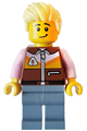 Camper - Male, Bright Light Yellow Hair, Reddish Brown Jacket, Sand Blue Legs - idea150