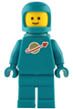 Classic Space minifigure in dark turquoise with air tanks and an updated helmet - idea227