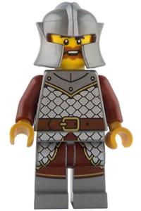Griffin Knight Male Minifigure - Male Griffin Knight with a dark orange beard - idea232