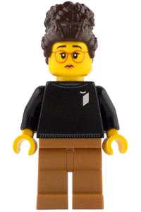 LEGO Ideas Designer Minifigure - Female LEGO Ideas designer wearing a black sweater with the LEGO Ideas logo and medium nougat legs - idea239