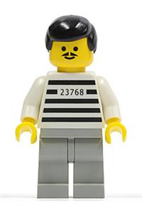 Jailbreak Joe Minifigure - Jailbreak Joe  minifigure with light gray legs - jail001