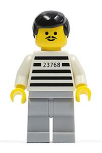 Jailbreak Joe Minifigure - Jailbreak Joe police minifigure with light bluish gray legs (reissue) - jail004