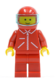 Jacket Red with Zipper - Red Arms - Red Legs, Red Helmet, Trans-Light Blue Visor - jred007