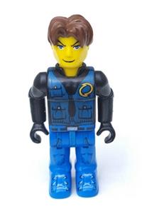 Jack Stone - Jack Stone with black jacket, blue legs, and a blue vest - js013