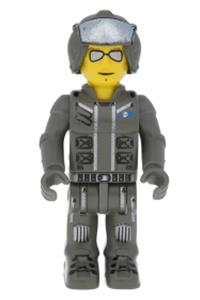 Res-Q Figure - Junior figure wearing an open-faced helmet and sunglasses for the Res-Q theme. - js014