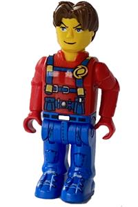 Jack Stone - Jack Stone with red jacket, blue overalls, and blue legs - js015