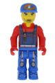 Crewman with Blue Overalls, Red Shirt - js022