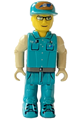 Crewman with Dark Turquoise Shirt and Pants, Tan Arms - js023