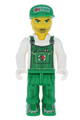 Mechanic (Junior-Figure) in Green Overalls with Octan Pattern - js024