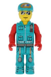 Crewman with Dark Turquoise Vest and Pants, Red Arms js027