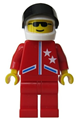 Jacket 2 Stars Red - Red Legs, White Helmet, Black Visor - jstr007