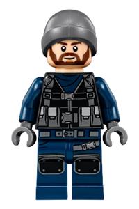 Guard Minifigure - Guard wearing a ski beanie - jw018