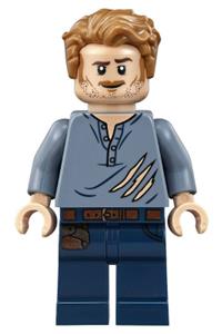 Owen Grady Minifigure - Owen Grady wearing a ripped shirt - jw020