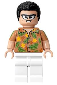 Danny Nedermeyer Minifigure - Danny Nedermeyer wearing a flower shirt - jw053