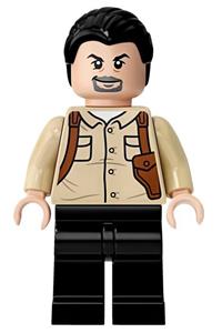 Vic Hoskins Minifigure - Vic Hoskins with black hair - jw055