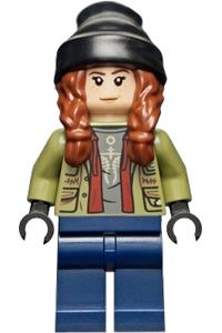 Maisie Lockwood Minifigure - Maisie Lockwood wearing an olive green jacket and a black beanie - jw078