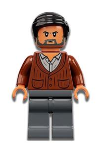 Dr. Wu Minifigure - Dr. Wu with a reddish brown cardigan - jw083