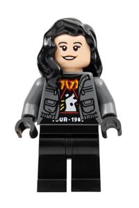 Zia Rodriguez Minifigure - Zia Rodriguez wearing a dark bluish gray jacket - jw090