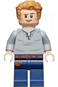 Owen Grady Minifigure - Owen Grady wearing an open neck shirt and a neck bracket - jw102