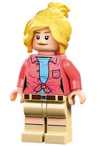 Dr. Ellie Sattler Minifigure - Dr. Ellie Sattler wearing a coral shirt with a ponytail - jw104