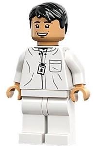 Dr. Henry Wu Minifigure - Dr. Henry Wu wearing a white lab uniform - jw112