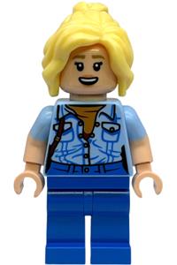Dr. Ellie Sattler Minifigure - Dr. Ellie Sattler wearing a bright light blue shirt - jw128