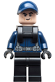 Male ACU Guard/Ranger wearing a dark blue cap with a neck bracket and blaster attachment - jw131