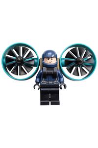 ACU Guard / Ranger Minifigure - Male ACU Guard/Ranger with a neck bracket and helipack - jw142