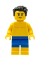 LEGOLAND Park Male, Black Hair, Bare Chest, Blue Swimsuit - llp028