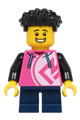 Boy child wearing a dark pink hoodie, with dark blue short legs and black hair - llp036