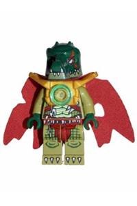 Cragger Minifigure - Cragger wearing a cape - loc024