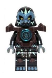 Gorzan Minifigure - Gorzan wearing dark brown heavy armor - loc035