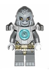 Grumlo Minifigure - Grumlo wearing flat silver heavy armor - loc048