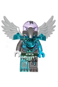 Vornon Minifigure - Vornon wearing heavy armor in Trans-Light Blue - loc088